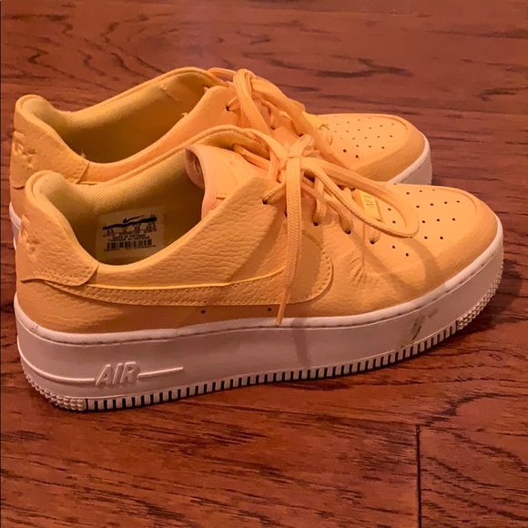 Nike Shoes - Yellow nike air force ones